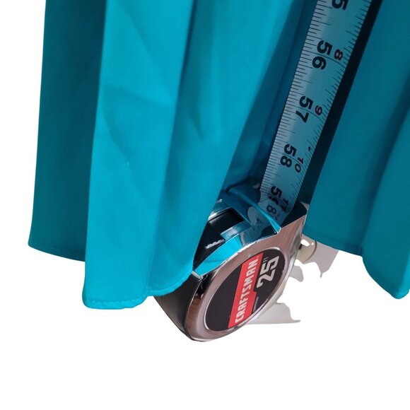 Express Jewel Tone Teal Pleated Side‎ Cutout Maxi Dress Formal Blue Green Size S - Picture 16 of 16